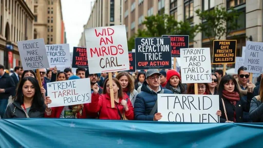 Tariff policy protests nationwide spark debate