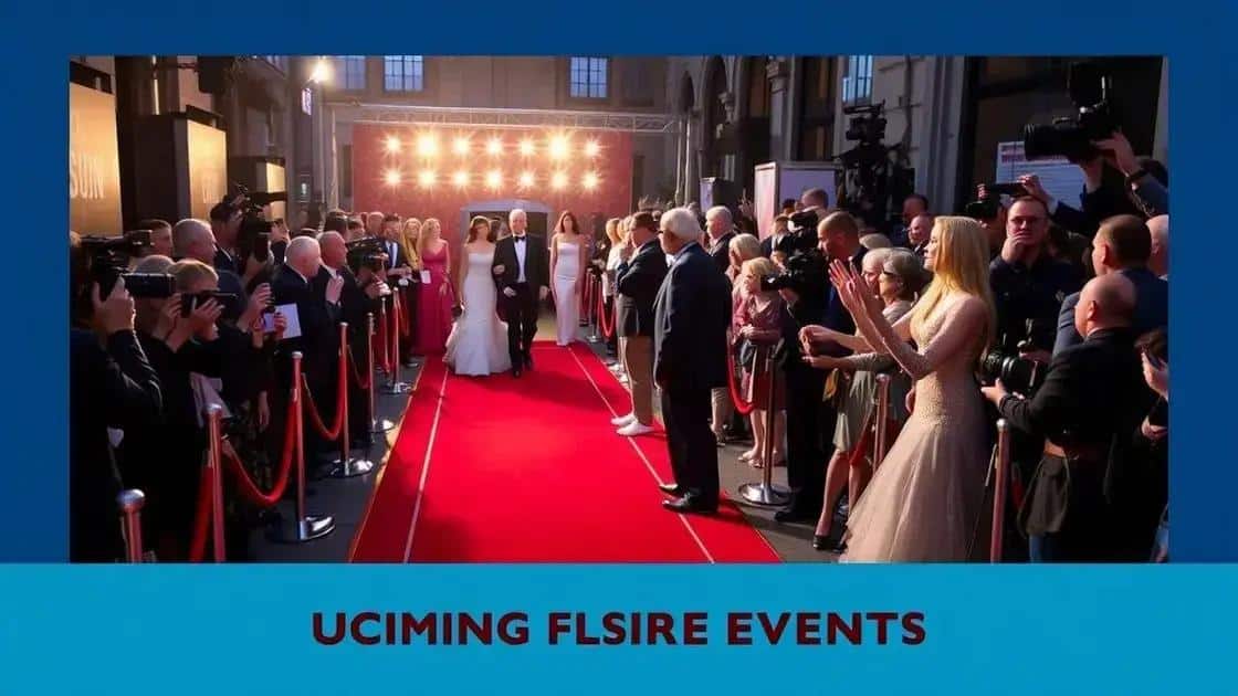 Upcoming events and premieres to watch