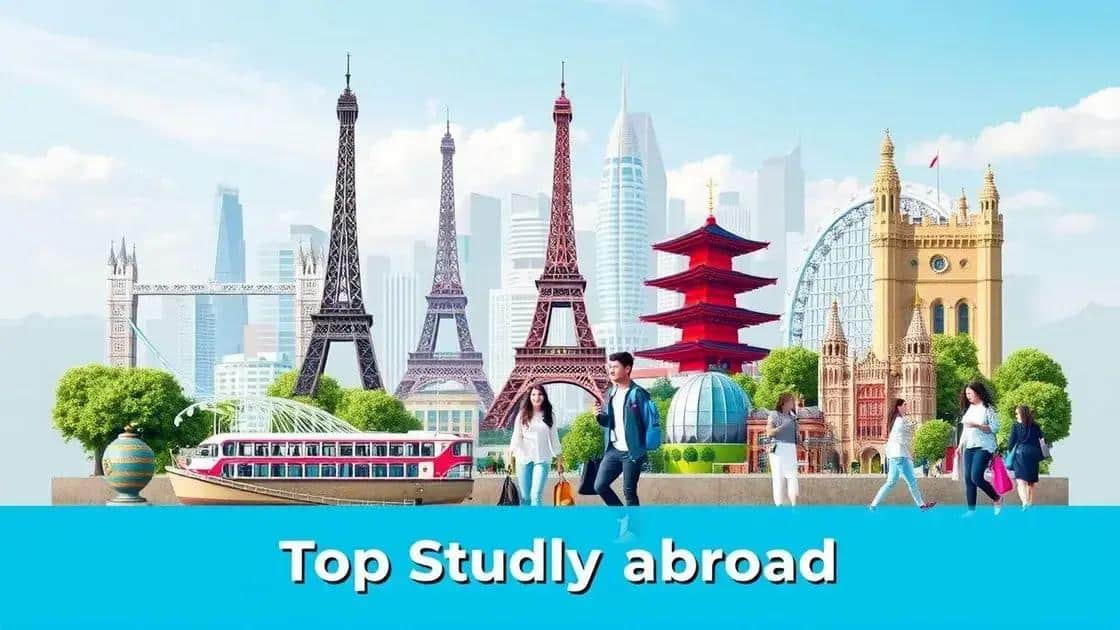 Top destinations for studying abroad