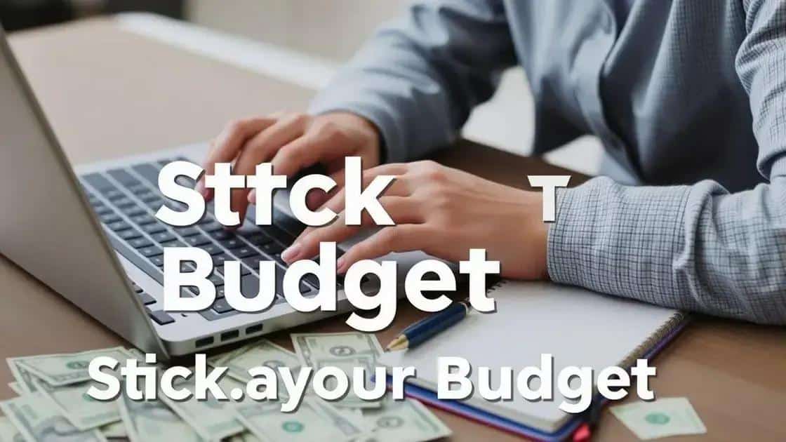 Tips for sticking to your budget