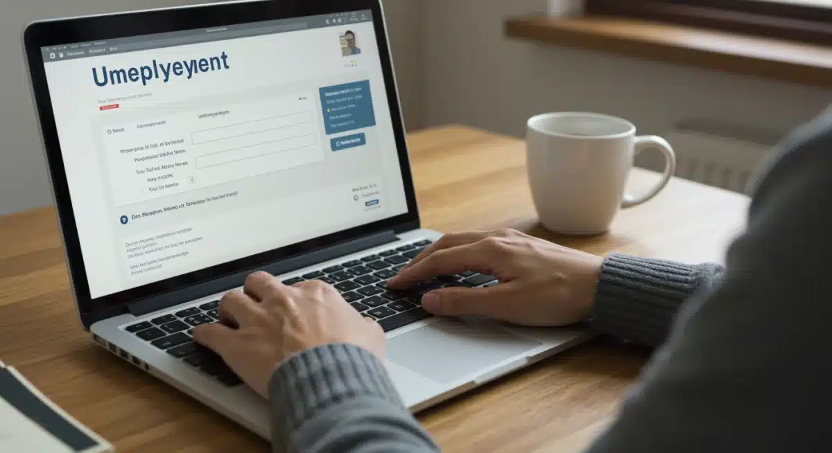 Individual applying for federal unemployment benefits online