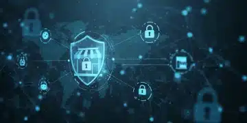 Digital shield protecting small business from cyber threats