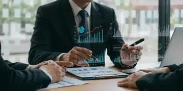 Financial advisor explaining capital gains tax strategies to a client in 2025.