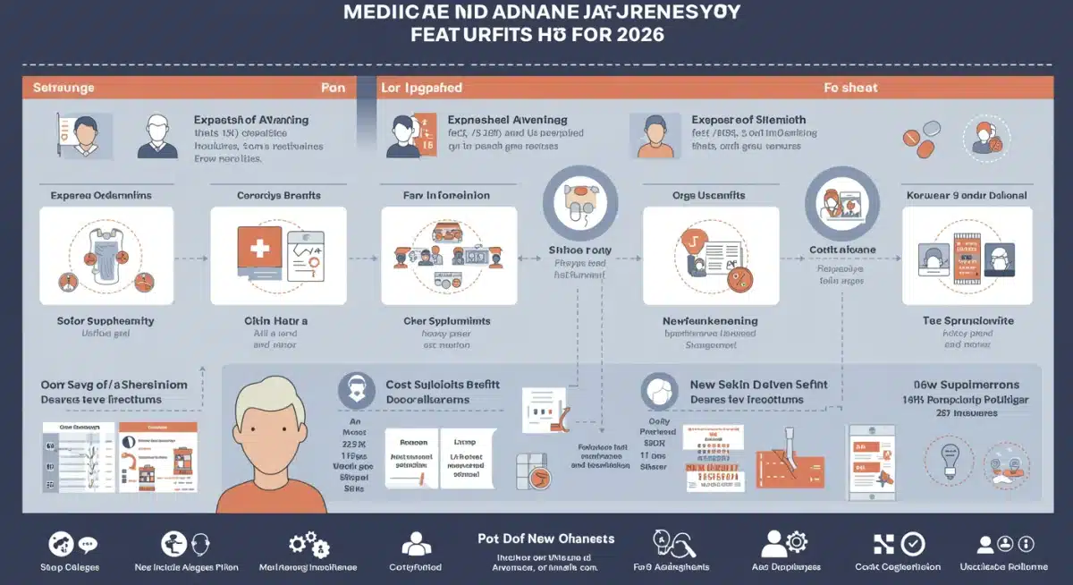 Infographic comparing 2026 Medicare Advantage plan benefits and coverage changes