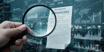 Financial data dashboard with SEC disclosure rules document