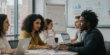 Professionals learning new skills through micro-credential programs