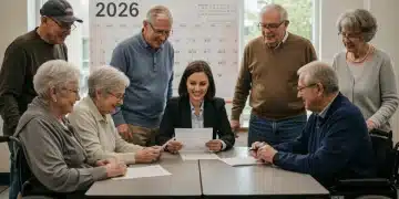 Diverse individuals consulting a Social Security representative about SSI benefits in 2026