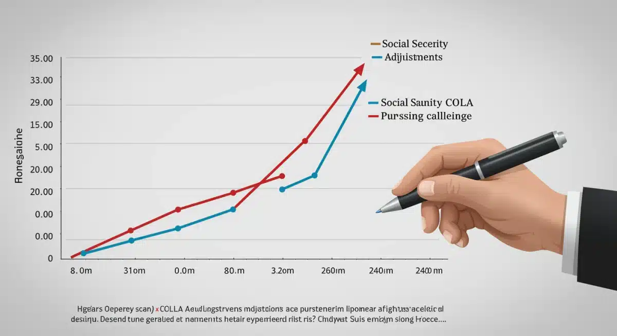 Inflation vs. Social Security COLA graph, illustrating purchasing power erosion.
