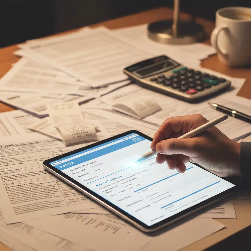 Person completing FAFSA form digitally, reflecting FAFSA simplification.