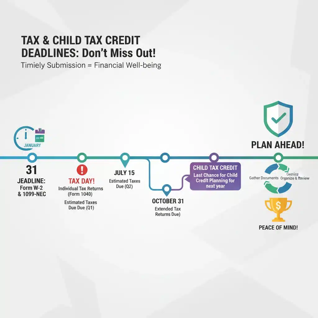 Tax filing timeline and important dates for Child Tax Credit