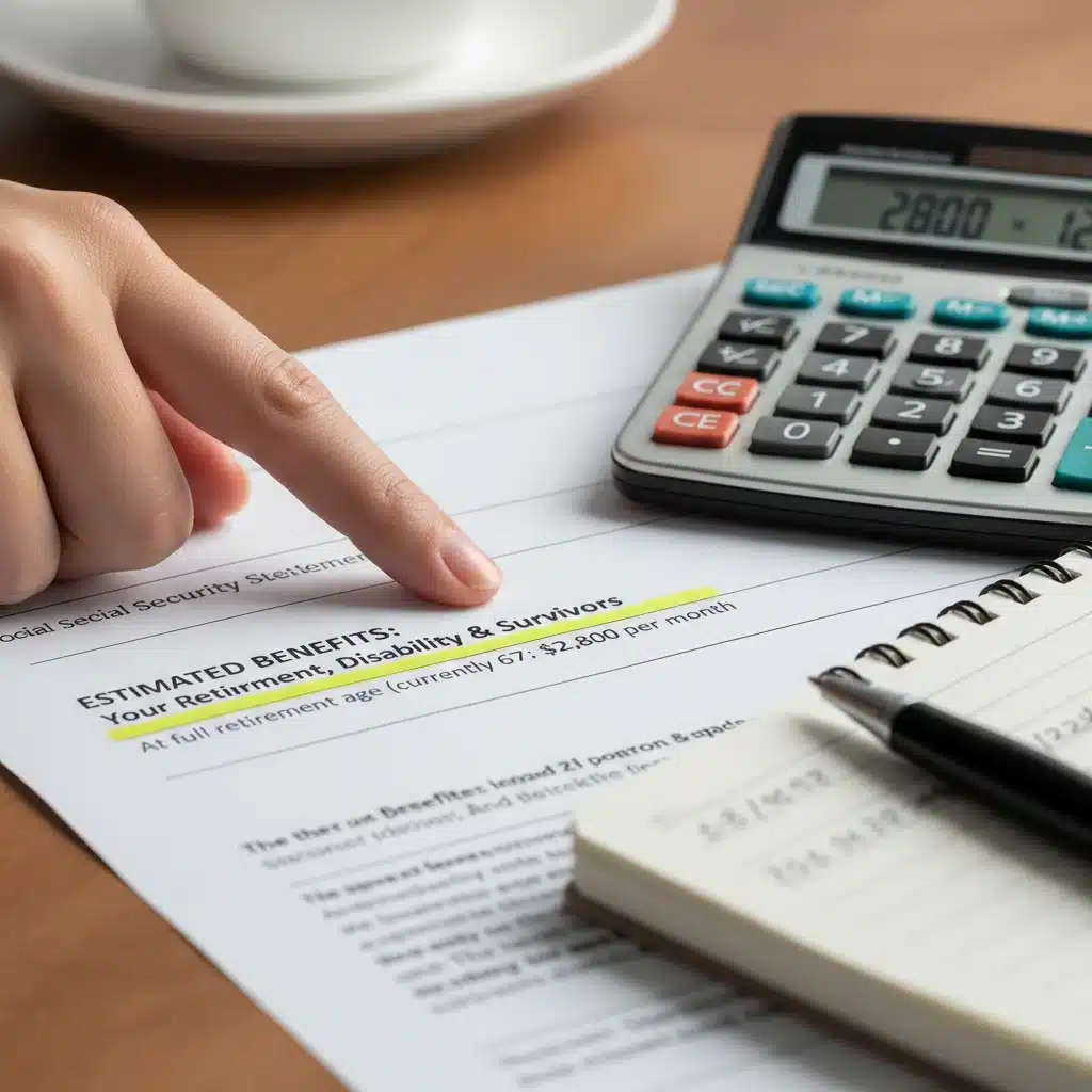 Analyzing Social Security statement with calculator