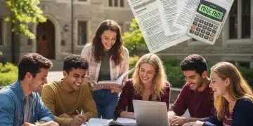 Students optimizing financial aid application process for college
