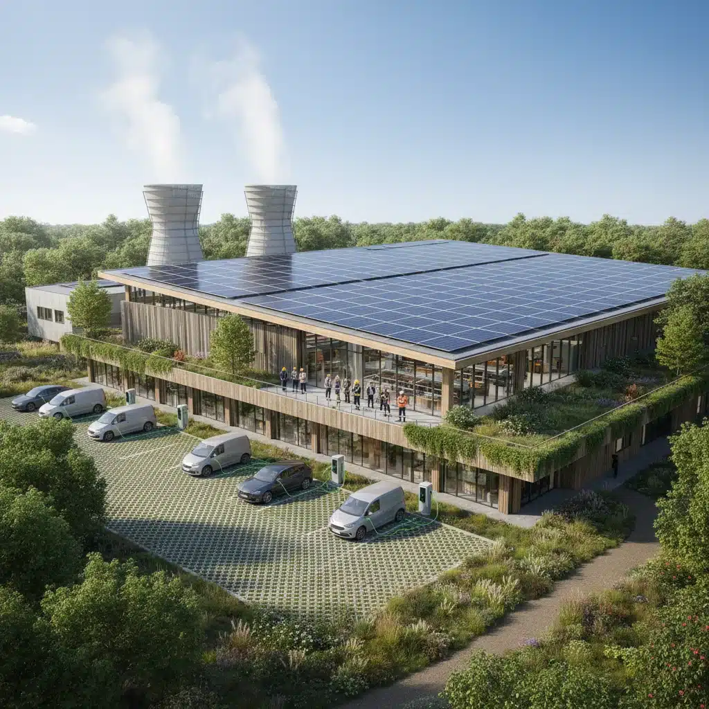 Modern eco-friendly factory demonstrating compliance with new EPA regulations