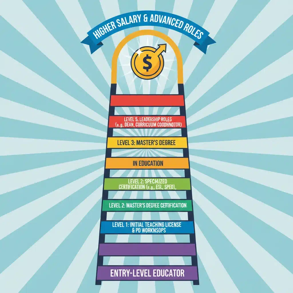 Career progression ladder for educators with professional development
