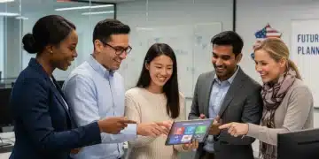 Federal employees planning 2026 benefits with a digital tablet