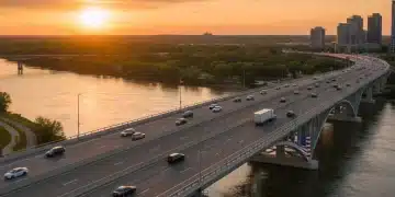 Modern highway bridge symbolizing infrastructure repair and renewal