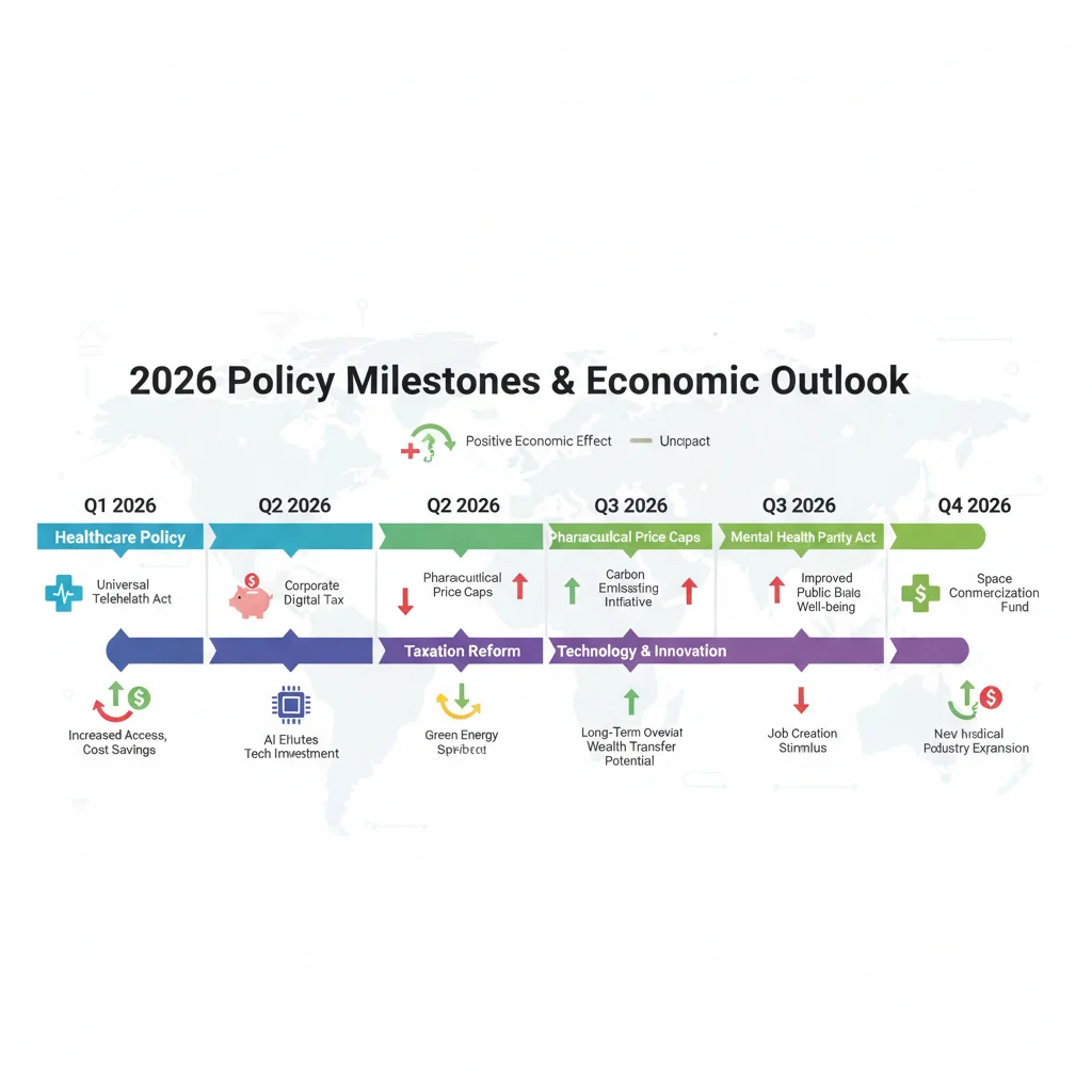 Infographic illustrating 2026 policy timeline and economic effects