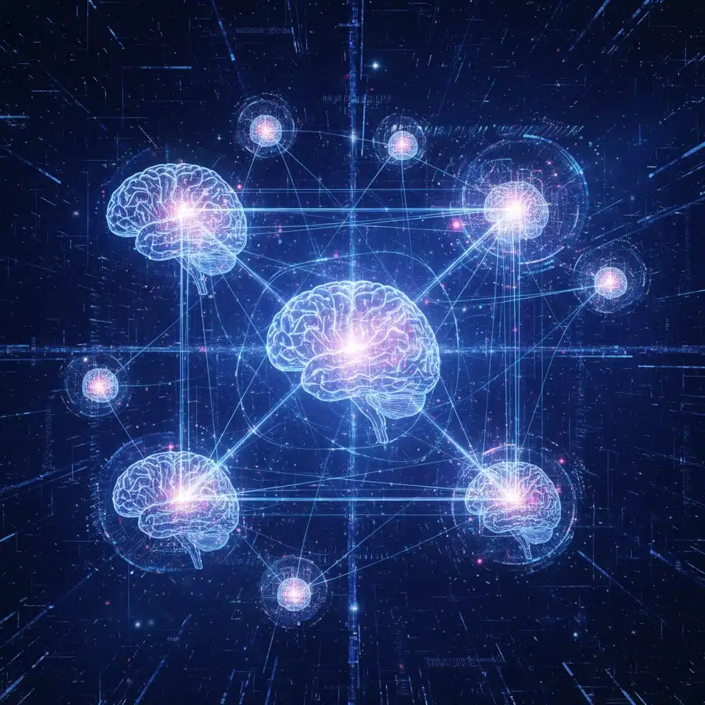 Abstract representation of collaborative learning and knowledge sharing network