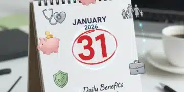 Calendar showing January 31st deadline for 2026 daily benefits enrollment decisions