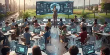 Equity in EdTech: Bridging the Digital Divide in U.S. Education by 2026 Diverse students using EdTech devices in an equitable learning environment