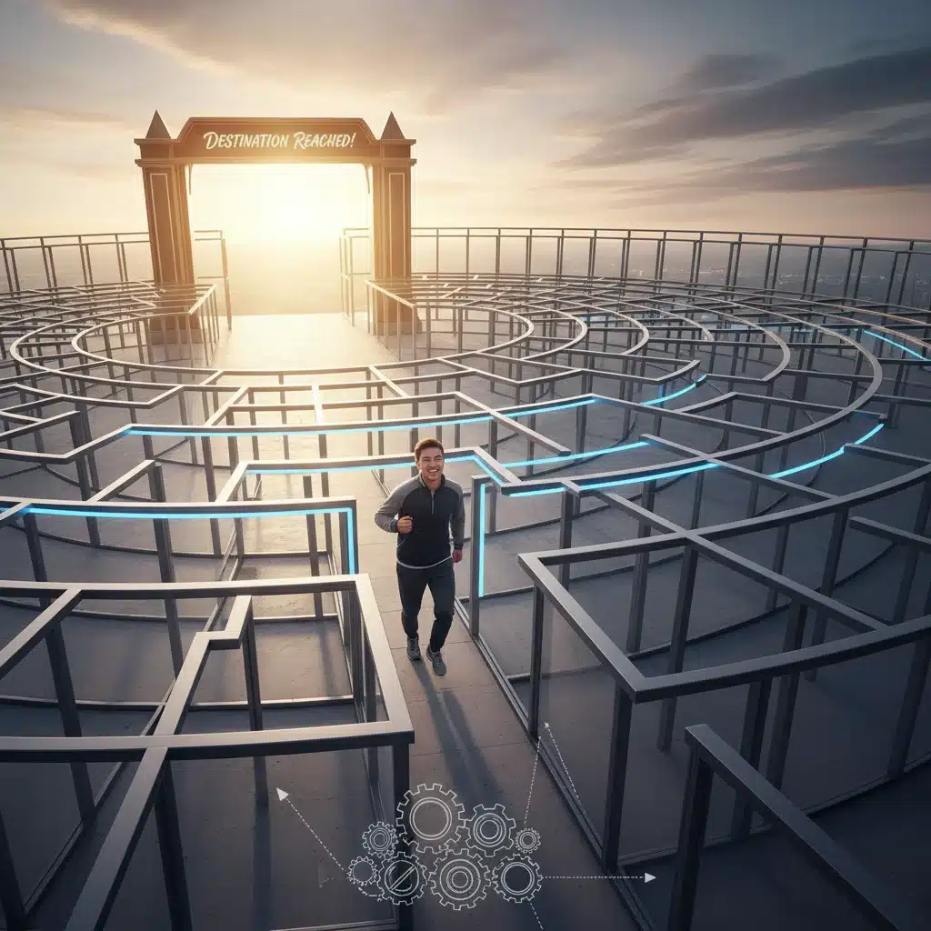 Successful navigation through decision maze