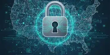 U.S. Cybersecurity Mandates 2026: Essential Compliance Solutions for Businesses Digital padlock over U.S. map symbolizing federal cybersecurity mandates for businesses