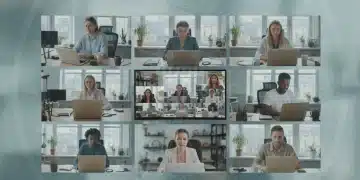 Diverse team collaborating virtually, symbolizing new federal remote work guidelines 2026 compliance and efficiency.