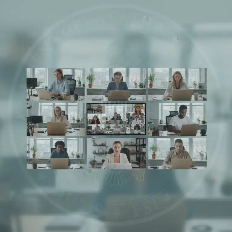 Diverse team collaborating virtually, symbolizing new federal remote work guidelines 2026 compliance and efficiency.