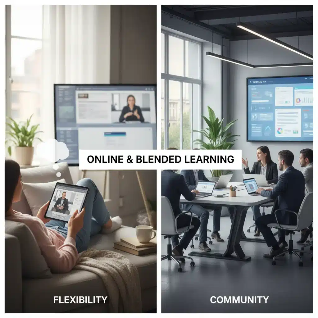 Online learning and collaborative blended education environment