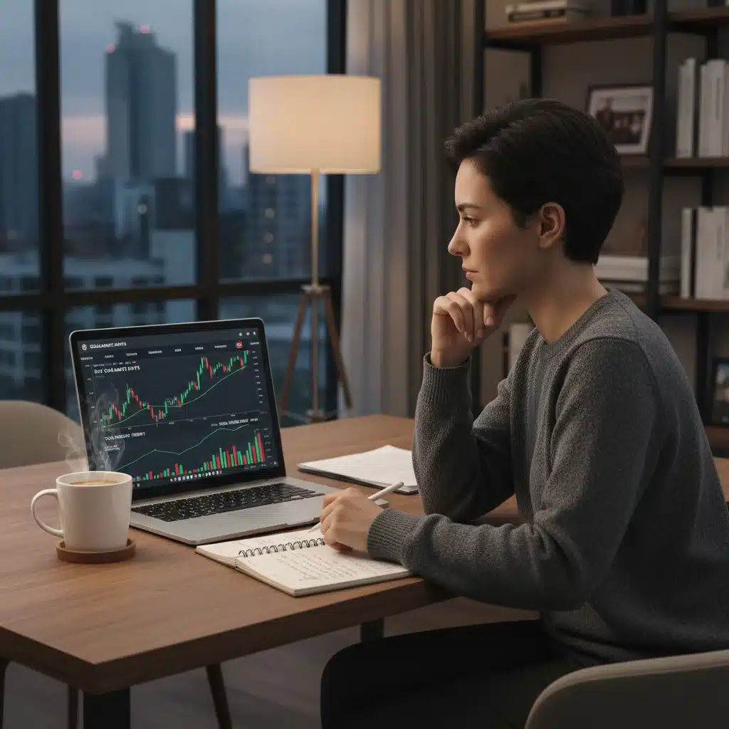 Individual analyzing stock market data and financial news to inform investment decisions.