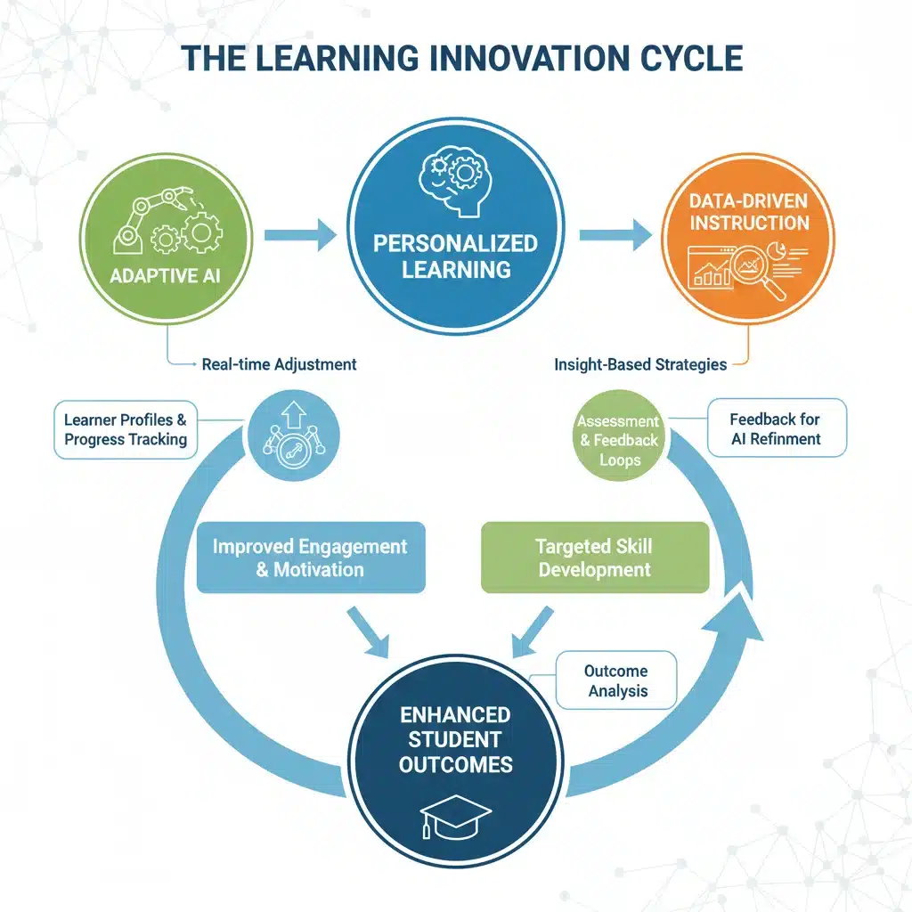 Infographic on personalized learning and AI in education