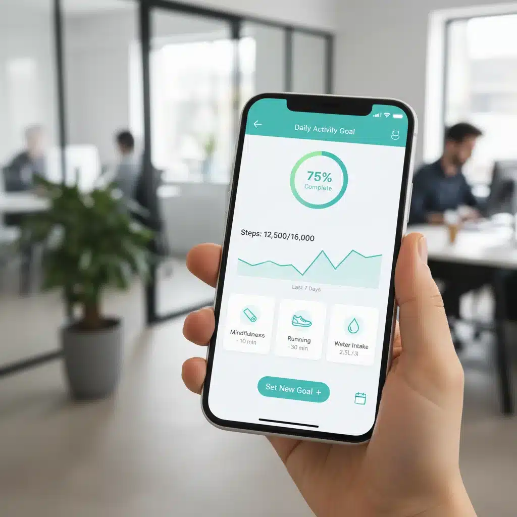 Personalized wellness app on smartphone screen