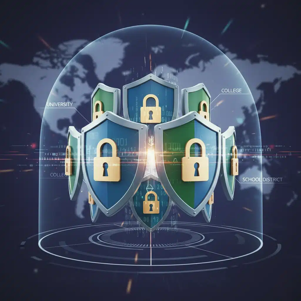 Data privacy and security measures protecting student information in AI education.